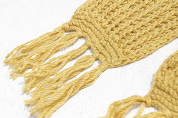 クリスマス限定版の手織り（ネパール製）の純粋なウールのスカーフ/ニットスカーフ/手織りストライプスカーフ/手編みのマフラー - 4枚目の画像