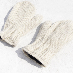 聖誕市集 限量一件 針織純羊毛保暖手套 / 全套手套 / 內刷毛手套 / 針織手套 - 加拿大楓葉森林 民族風圖騰 第5張的照片