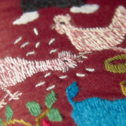 アルプス風景自然の山の村 - クリスマスプレゼント為替市場は、綿の財布/手刺繍の長いフォルダ/長財布/財布/財布大容量に制限しま 3枚目の画像