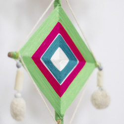 聖誕禮物 交換禮物 限量手工 Boho手工編織曼達拉 mandala 上帝之眼 曼達拉編織 - 南美洲的一道彩虹 (小) 第6張的照片