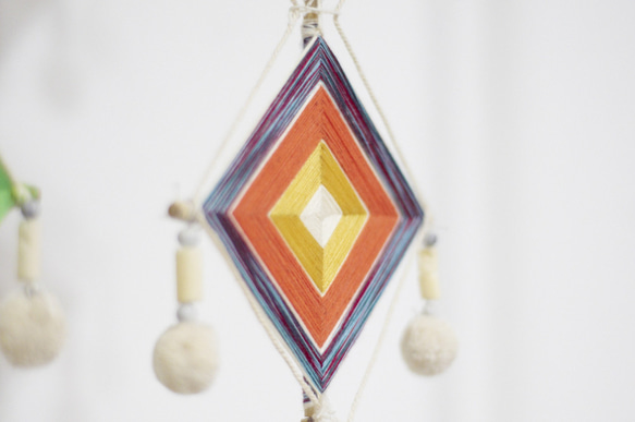 クリスマス ギフト 交換ギフト 限定版 ハンドメイド ボヘミアン 手織り 曼荼羅 曼荼羅 神の目曼荼羅織り - 南米からの虹 ( 7枚目の画像