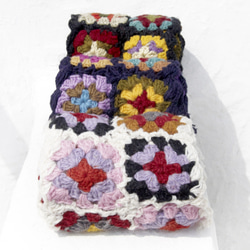 限定版の手編みのウールのスカーフ/フラワーかぎ針編みスカーフ/かぎ針編みスカーフ/手織りのスカーフ/花のステッチウールニットスカ 6枚目の画像