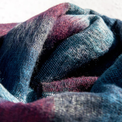 限量一件 民族風披巾 / boho針織圍巾 / 手織圍巾 / 針織披巾 / 蓋毯 - 我的藍莓夜 藍紫色星辰 簡約時尚 第1張的照片