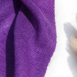 七夕禮物 生日禮物 交換禮物 聖誕禮物 情人節禮物喀什米爾Cashmere/羊絨圍巾/純羊毛圍巾披巾/戒指絨披肩-紫色 第6張的照片