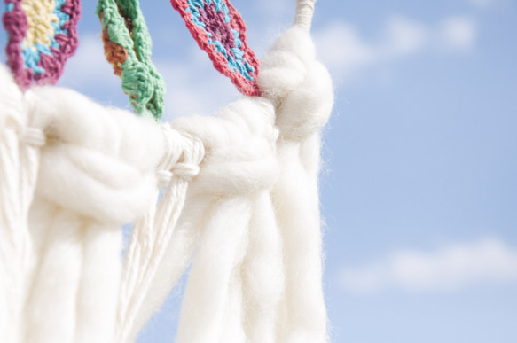 国立風の手織りコットン自由奔放に生きる虹色の夢のキャッチャーの魅力はキャザー/手作りのレースのドリームドリームキャッチャー - 6枚目の画像