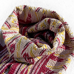 限定版の手縫いのシルク糸李富栄/刺繍スカーフ/スカーフシルク刺繍/手縫いサリーラインスカーフ/インドのシルク刺繍のスカーフ - 1枚目の画像