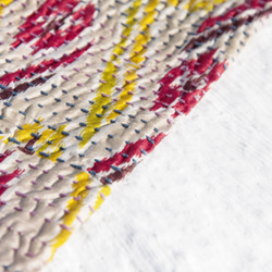 限定版の手縫いのシルク糸李富栄/刺繍スカーフ/スカーフシルク刺繍/手縫いサリーラインスカーフ/インドのシルク刺繍のスカーフ - 7枚目の画像