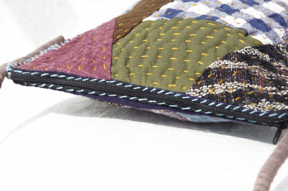 バックパック/メッセンジャーバッグ刺繍/手刺繍ショルダーバッグ/ハンドステッチサリーライン旅行バッグ/バックパックの縫合糸のLi 9枚目の画像