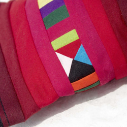 創意禮物 交換禮物 設計感手工棉布零錢包 / 收納包 / 小包 / 雜物包 / 耳機收納袋 - 彩虹色拼布 藍色天空 第10張的照片