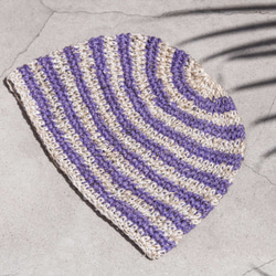 バレンタインギフト手編み帽子/手織りの綿の帽子/手織りの漁師の帽子/手織りの綿の帽子/ニット帽子/漁師の帽子/日帽子/縞の綿の帽 5枚目の画像