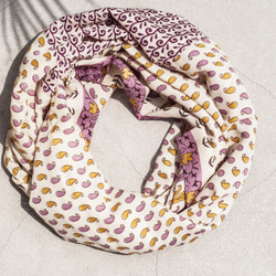 シルクスカーフ/リサイクルサリ植物つるスカーフ/スムースシルクスカーフ/フランスのロマンチックなシルクスカーフ/ダブルリングスカ 5枚目の画像