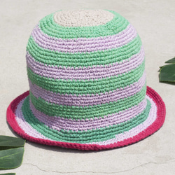地球の森のステッチング手織りの綿の帽子/漁師の帽子/サンバイザー/パッチハット/手作りの帽子/手編みの帽子/手織り - 元の夏 1枚目の画像