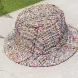 地球森の縫い合わせ手織りの綿の帽子/漁師の帽子/サンバイザー/パッチの帽子/手作りの帽子/手編みの帽子/手織りの星のサリー 1枚目の画像