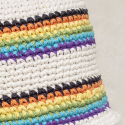 南アメリカ風の縫い目手織りの綿の帽子/漁師の帽子/サンバイザー/パッチの帽子/手作りの帽子/手編みの帽子/手織り - アイスクリ 4枚目の画像