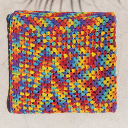 手作りかぎ針編みテーブルクロス/テーブルマット/虹色のテーブルクロス/東ヨーロッパ風テーブルマット/かぎ針編みのテーブルマット 4枚目の画像