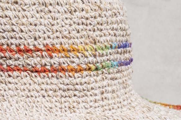 砂漠旅行風織コットン帽子/ニット帽子/漁師帽子/バイザー/麦わら帽子/手織り綿帽子/かぎ針編み綿帽子/画家帽子/デザインキャップ 2枚目の画像