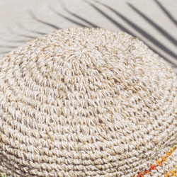 砂漠旅行風織コットン帽子/ニット帽子/漁師帽子/バイザー/麦わら帽子/手織り綿帽子/かぎ針編み綿帽子/画家帽子/デザインキャップ 3枚目の画像