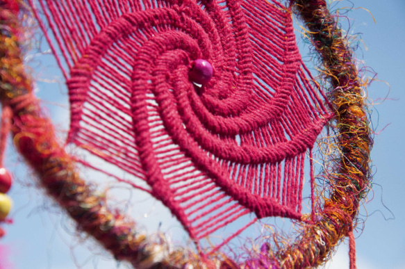 バレンタインギフトバースデーギフトクリスマスプレゼントエスニックスタイル手編みコットン南アメリカドリームキャッチャードリームクレ 7枚目の画像