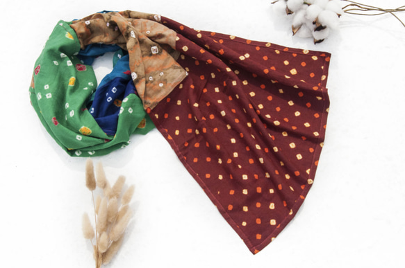 クリスマスギフト交換ギフトクリスマスマーケットエスニックスタイルフォレスト誕生日ギフトインドの純粋な綿のスカーフ手作りのスカーフ 6枚目の画像