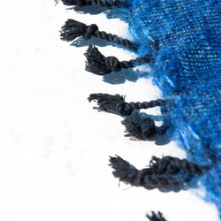 聖誕禮物 交換禮物 聖誕市集 民族風 森林系 生日禮物 新年禮物羊毛絲巾/手工針織圍巾/編織圍巾/純羊毛圍巾-藍色地中海 第3張的照片