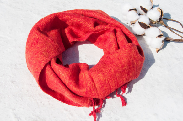 クリスマスギフト交換ギフトクリスマスマーケットエスニック風の森誕生日ギフト新年の贈り物純粋なウールのスカーフ/ハンドニットのスカ 1枚目の画像
