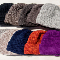 聖誕禮物 交換禮物 聖誕市集 民族風 森林系 生日禮物 手工編織純羊毛帽/編織帽/針織毛帽/內刷毛手織毛帽/毛線帽-橘子 第2張的照片