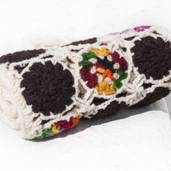 クリスマスギフト交換ギフトクリスマスマーケットエスニック風の森の誕生日のギフト新年の贈り物手作りのかぎ針編みの羊毛のスカーフ/花 8枚目の画像