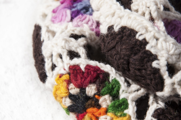 クリスマスギフト交換ギフトクリスマスマーケットエスニック風の森の誕生日のギフト新年の贈り物手作りのかぎ針編みの羊毛のスカーフ/花 9枚目の画像