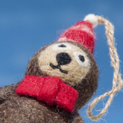 聖誕禮物 交換禮物 聖誕市集 民族風 森林系 生日禮物 新年禮物 羊毛氈吊飾/羊毛氈鑰匙圈/動物鑰匙圈/動物羊毛氈-猩猩 第3張的照片