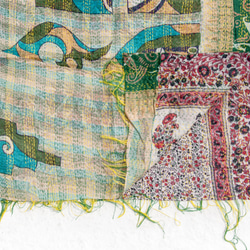 母親節情人節禮物 新年禮物 民族風 森林系 生日禮物 手工縫紗麗布絲巾/絲綢刺繡圍巾/印度絲綢刺繡絲巾- 第3張的照片