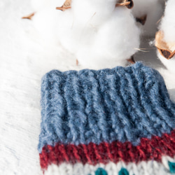 母親節 情人節禮物 新年禮物 民族風 森林系 生日禮物 手織羊毛針織手套/針織純羊毛保暖手套/全趾手套-藍綠北歐費爾島 第5張的照片
