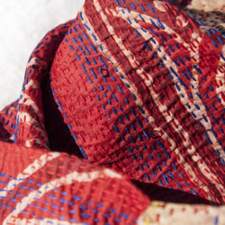 母親節禮物 情人節禮物 新年禮物 民族風 森林系 聖誕禮物 手工縫紗麗布絲巾/絲綢刺繡圍巾/印度絲綢刺繡絲巾-宮廷風花朵 第6張的照片
