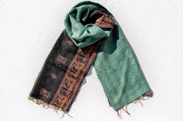 母の日バレンタインデーの贈り物新年の贈り物エスニック風の森林局クリスマスの贈り物手縫いのサリー布スカーフ/シルク刺繍スカーフ/イ 2枚目の画像