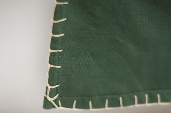聖誕禮物 母親節 情人節禮物 新年禮物 民族風 森林系 夏裝 手工編織口袋厚棉洋裝/花朵連身裙/波希米亞風傘狀吊帶裙-綠 第7張的照片