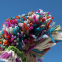 聖誕禮物 母親節 情人節禮物 新年禮物 民族風 森林系 手工編織純羊毛帽/編織帽/針織毛帽/內刷毛手織毛帽-北歐風糖果醬 第5張的照片