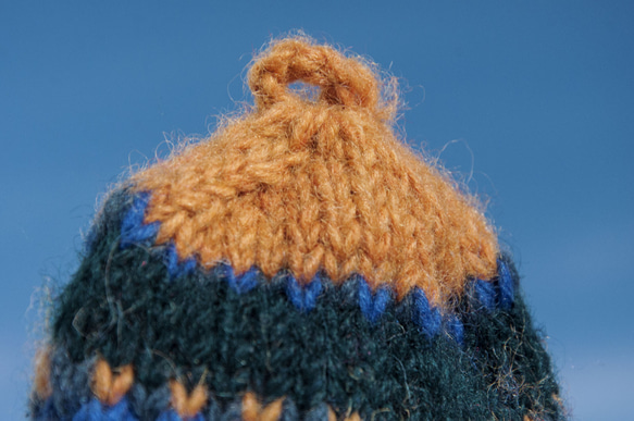 聖誕禮物 母親節 情人節禮物 新年禮物 民族風 森林系 手織純羊毛針織手套/可拆卸手套/內刷毛手套/保暖手套-藍天綠森林 第6張的照片