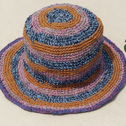 聖誕禮物 母親節 情人節禮物 新年禮物 民族風 森林系 手工編織棉麻帽 編織帽 漁夫帽 遮陽帽 草帽-藍莓草莓蛋糕彩虹色 第1張的照片