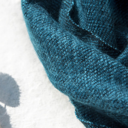 聖誕禮物 母親節 情人節禮物新年禮物 生日禮物 交換禮物閨蜜禮物純羊毛絲巾/手工針織圍巾/編織圍巾/純羊毛圍巾-藍色世界 第7張的照片