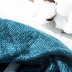 聖誕禮物 母親節 情人節禮物新年禮物 生日禮物 交換禮物閨蜜禮物純羊毛絲巾/手工針織圍巾/編織圍巾/純羊毛圍巾-藍色世界 第8張的照片