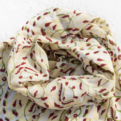 クリスマスギフト交換ギフト母の日バレンタインギフト新年のギフト誕生日ギフト手織りの純粋な絹のスカーフ/手作りの木版画印刷された植 8枚目の画像
