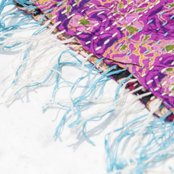 クリスマスギフト母の日ギフトバレンタインデーのギフト交換ギフトギフト刺繍入りスカーフ/シルク刺繍入りスカーフ/手縫いサリーシルク 5枚目の画像