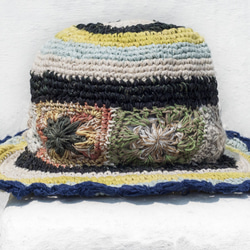 クリスマスギフト母の日ギフトバレンタインデーギフト交換ギフト卒業式ギフト手織りの綿と麻の帽子織り帽子漁師の帽子太陽の帽子麦わら帽 5枚目の画像
