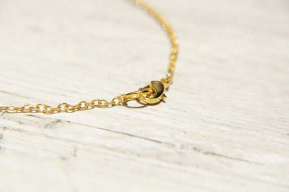 Glass Necklace / 幾何風 / 法式條紋口吹玻璃黃銅項鍊 短鏈 長鏈 鎖骨鍊 - 圓形幾何太陽光芒 第7張的照片