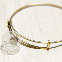 Glass bracelet  / 森林女孩 / 英式簡約玻璃球金色手環 / 手鐲 - 蒲公英森林 flower 第1張的照片