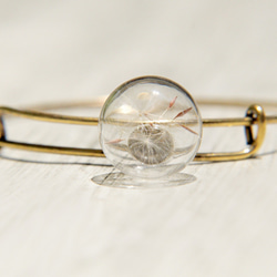 Glass bracelet  / 森林女孩 / 英式簡約玻璃球金色手環 / 手鐲 - 蒲公英森林 flower 第3張的照片