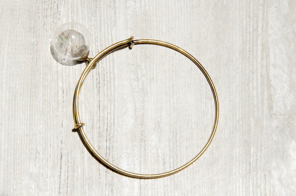 Glass bracelet  / 森林女孩 / 英式簡約玻璃球金色手環 / 手鐲 - 蒲公英森林 flower 第9張的照片