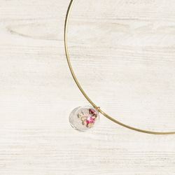 Glass necklace / 簡約感 / 法式極簡玻璃項圈項鍊 - 浪漫乾燥花世界 第3張的照片