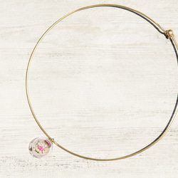 Glass necklace / 簡約感 / 法式極簡玻璃項圈項鍊 - 浪漫乾燥花世界 第7張的照片