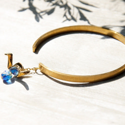 brass bracelet / 極簡感 / 英式簡約玻璃球黃銅手環 / 手鐲 - 紙鶴 paper cranes 第5張的照片