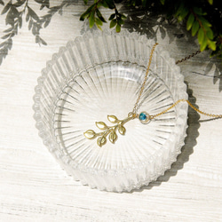 brass necklace / 植物系 / 法式黃銅項鍊 短鍊 長鍊 - 森林葉片leaf accessory 第10張的照片